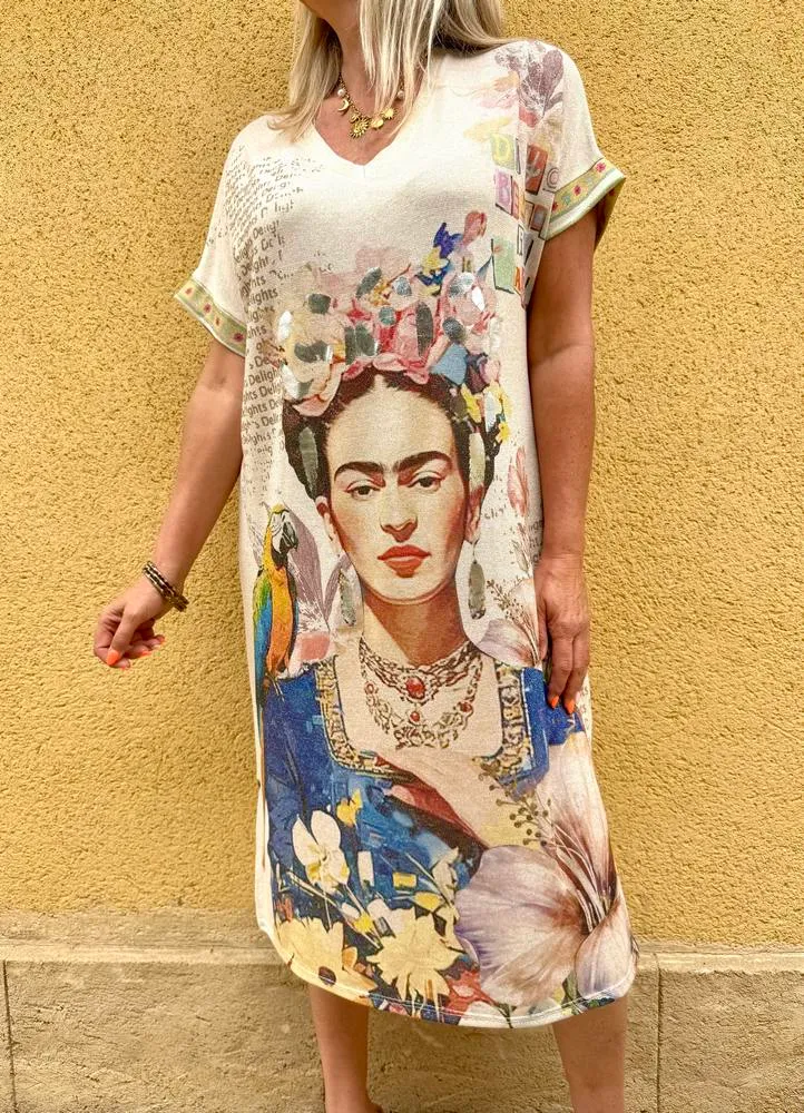 Robe fluide dorée Elisa Believe