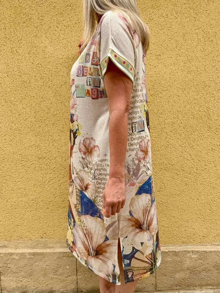 Robe fluide dorée Elisa Believe