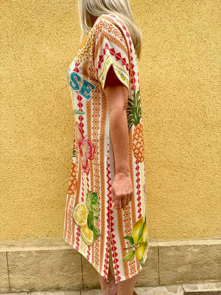 Robe fluide dorée Elisa Paradise