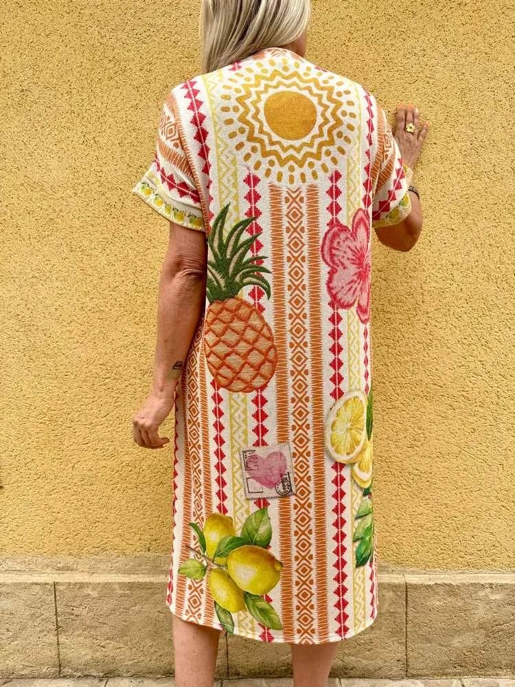 Robe fluide dorée Elisa Paradise