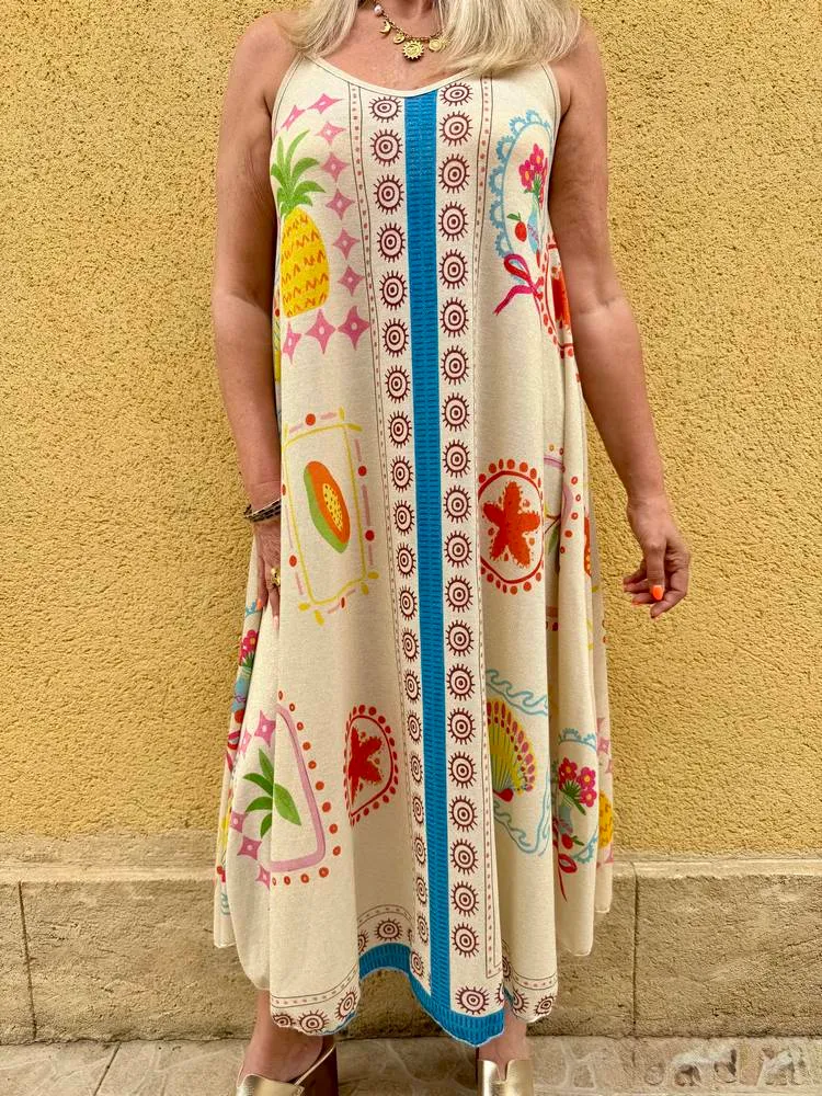Robe à bretelles Lola Fruits et Océan