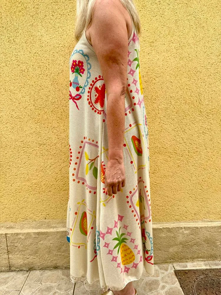 Robe à bretelles Lola Fruits et Océan