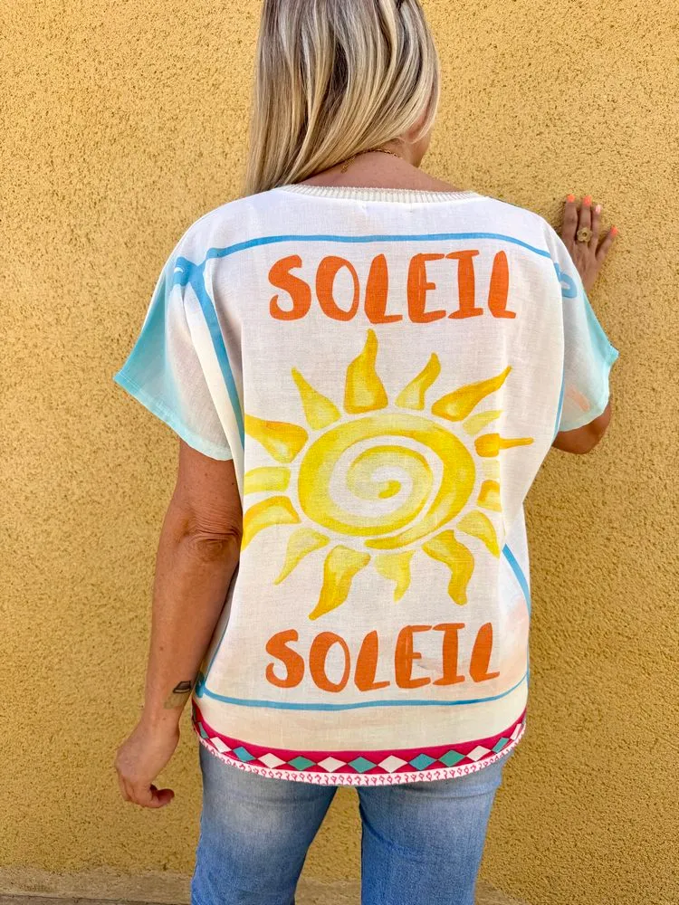 Teeshirt en viscose et lin Juno Soleil
