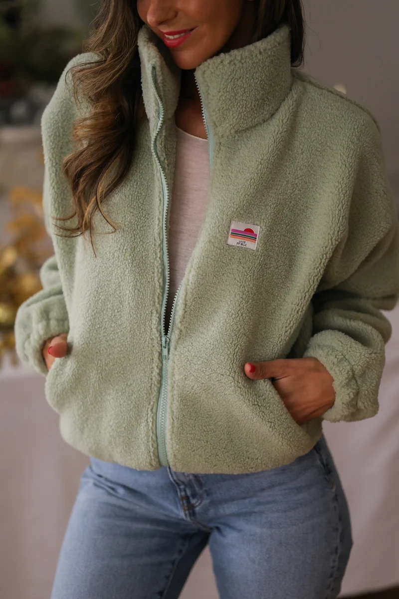Veste polaire Johane vert d'eau