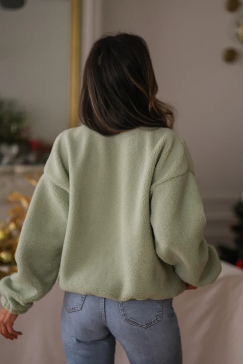 Veste polaire Johane vert d'eau