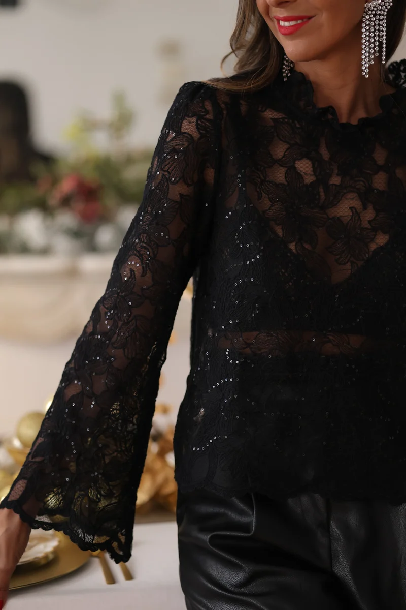 Blouse Tara dentelle noire
