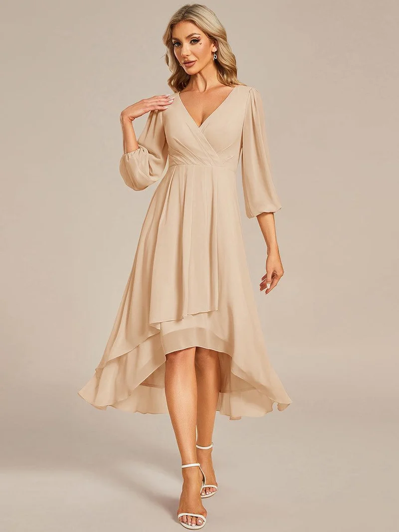 ever BRIAR|Robe de soirée en mousseline avec col en V et manches 3/4 élégantes
