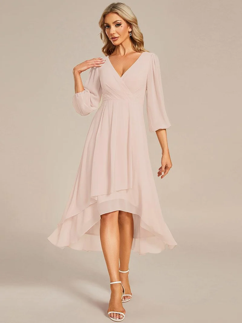 ever BRIAR|Robe de soirée en mousseline avec col en V et manches 3/4 élégantes
