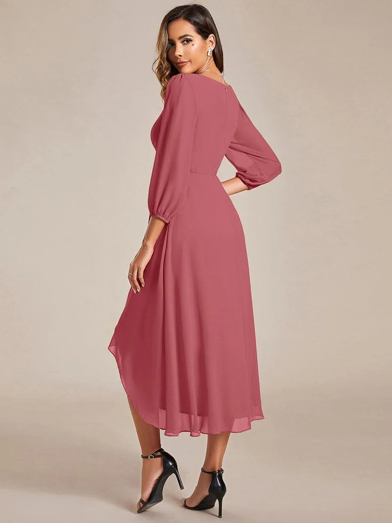 ever BRIAR|Robe de soirée en mousseline avec col en V et manches 3/4 élégantes