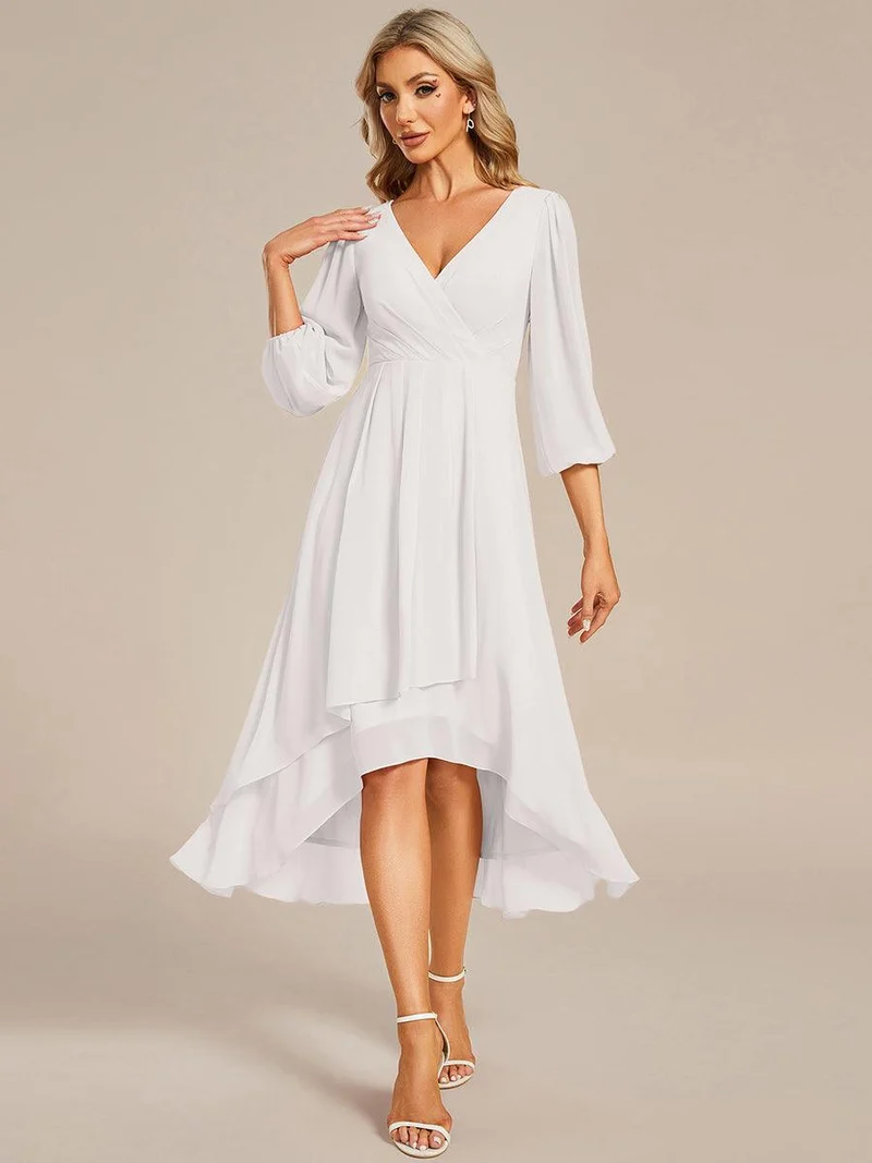 ever BRIAR|Robe de soirée en mousseline avec col en V et manches 3/4 élégantes