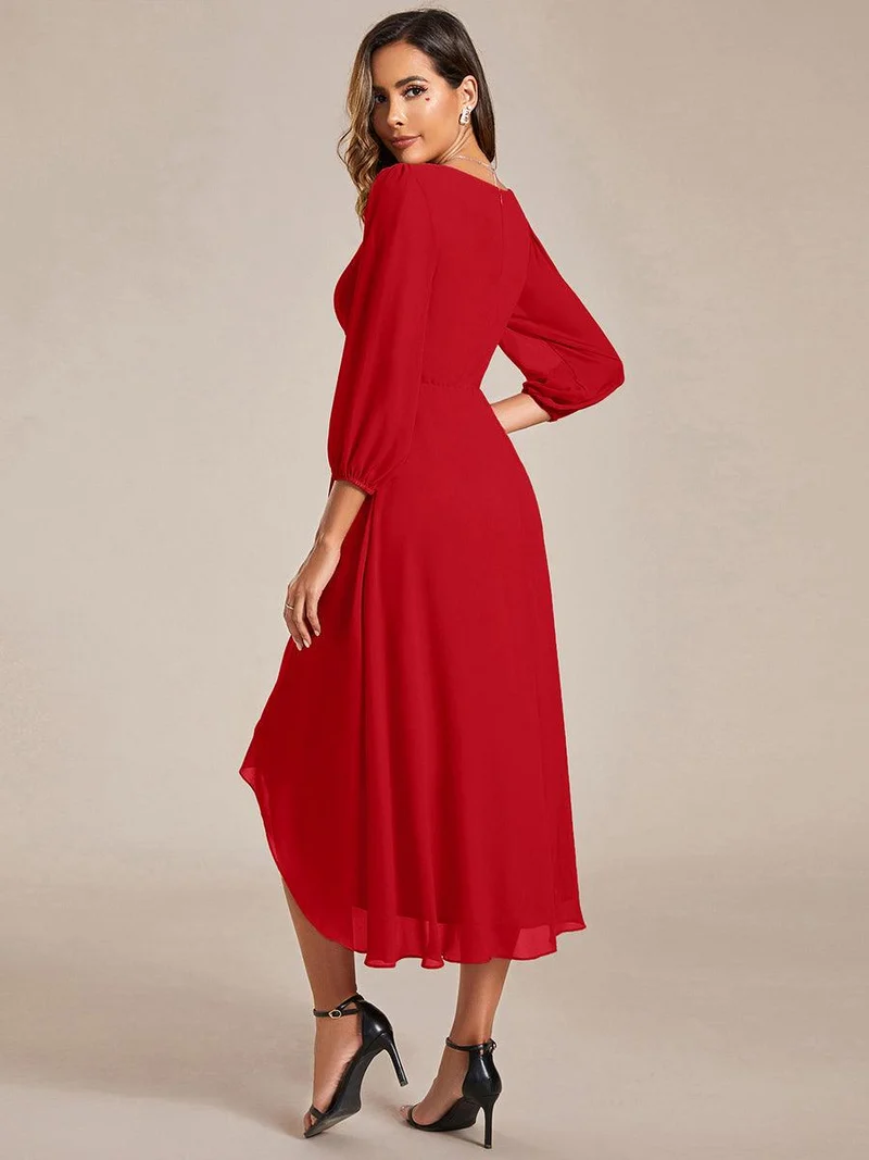 ever BRIAR|Robe de soirée en mousseline avec col en V et manches 3/4 élégantes