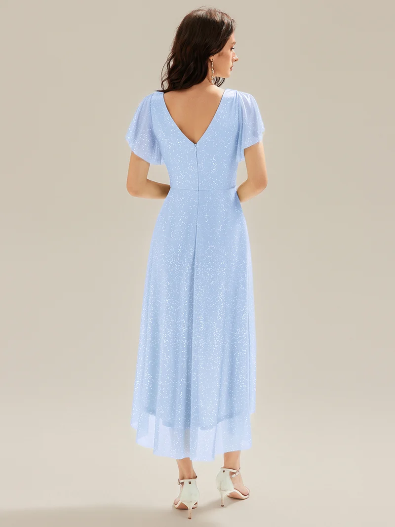 ever MIA|Robe d’invité de mariage en paillettes avec volants