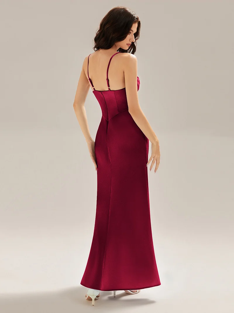 ever HARVEY|Robe de soirée sans manches décolletée avec rubans fluides
