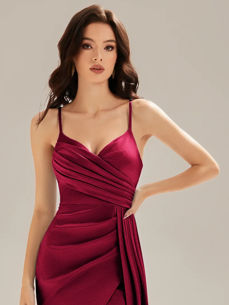 ever HARVEY|Robe de soirée sans manches décolletée avec rubans fluides