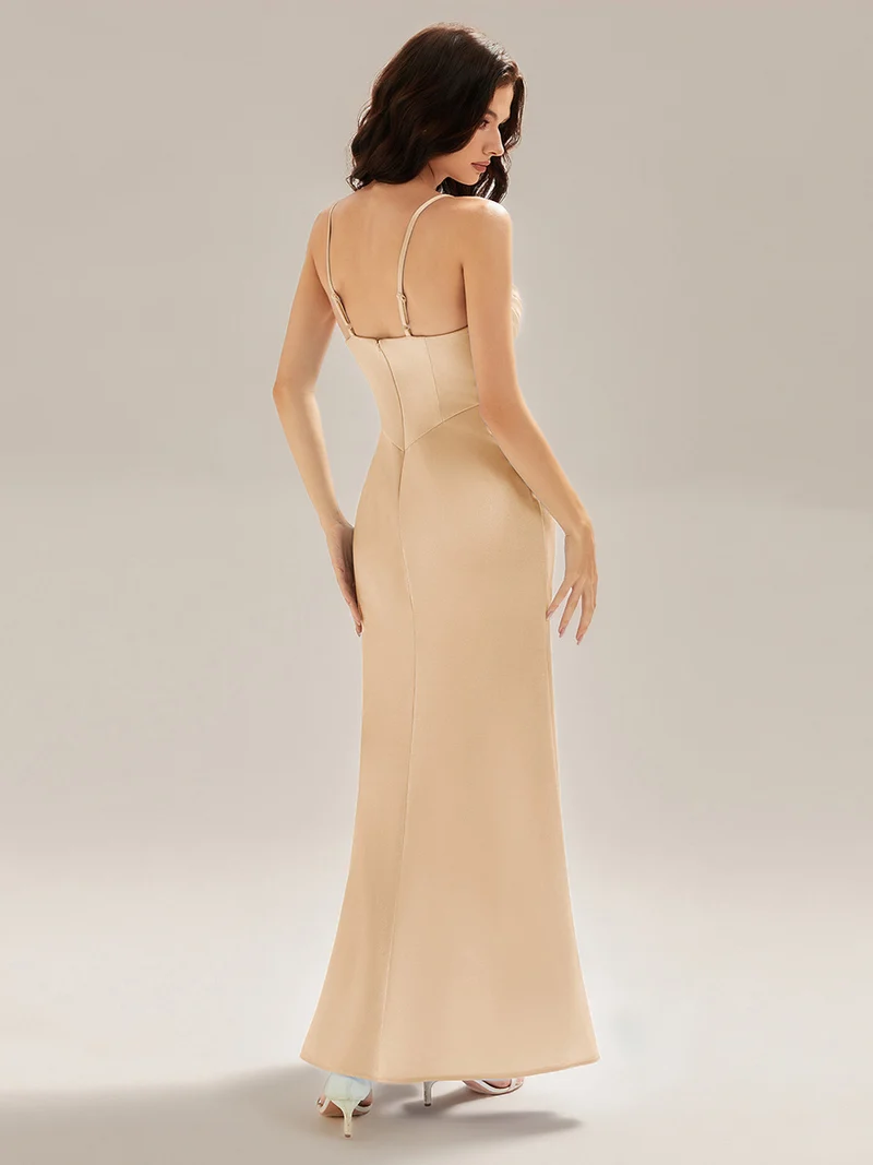 ever HARVEY|Robe de soirée sans manches décolletée avec rubans fluides