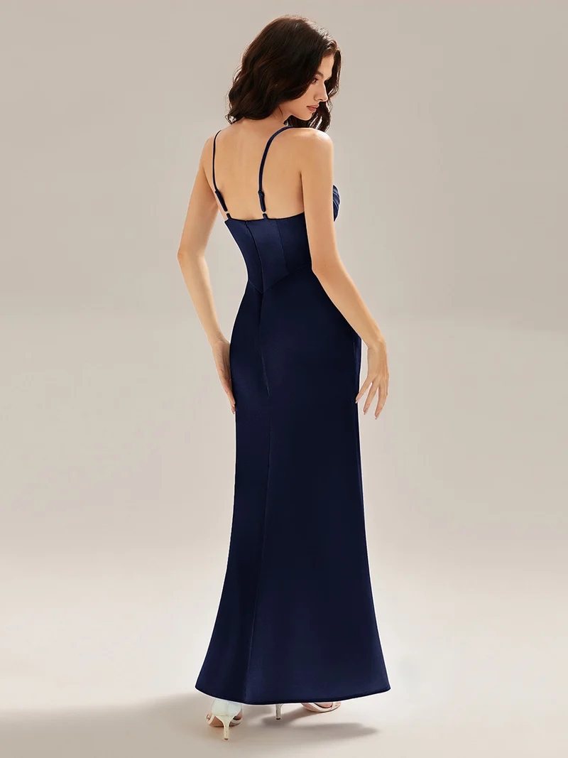ever HARVEY|Robe de soirée sans manches décolletée avec rubans fluides