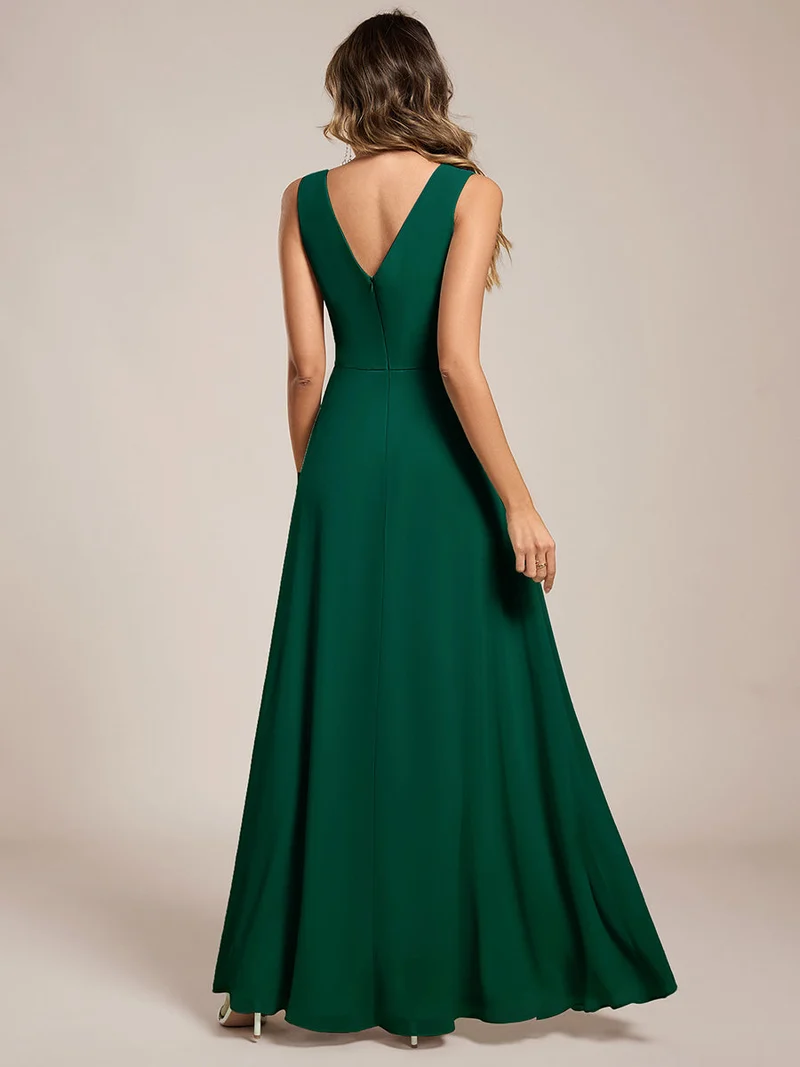 Robe de demoiselle d'honneur élégante avec fente latérale