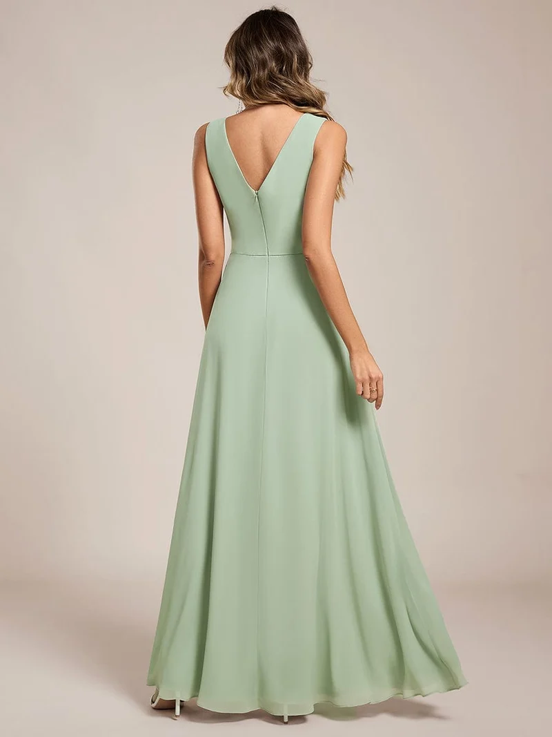 Robe de demoiselle d'honneur élégante avec fente latérale
