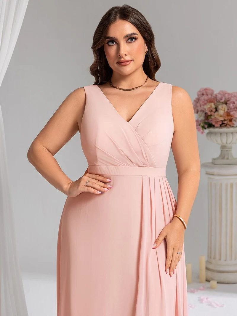 Robe de demoiselle d'honneur élégante avec fente latérale