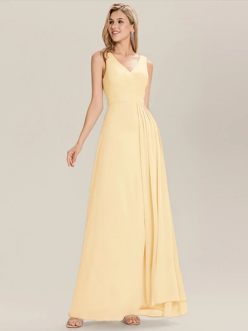 Robe de demoiselle d'honneur élégante avec fente latérale