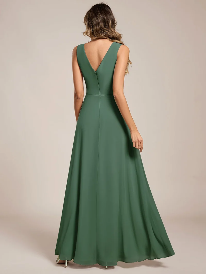 Robe de demoiselle d'honneur élégante avec fente latérale