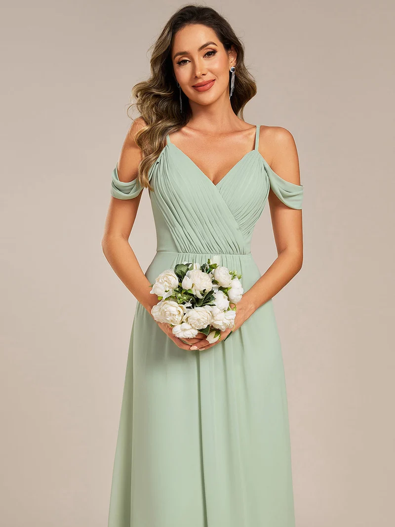 Robe de demoiselle d'honneur transparente dos nu
