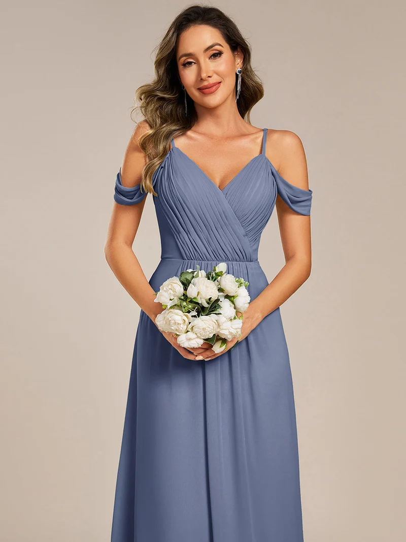 Robe de demoiselle d'honneur transparente dos nu