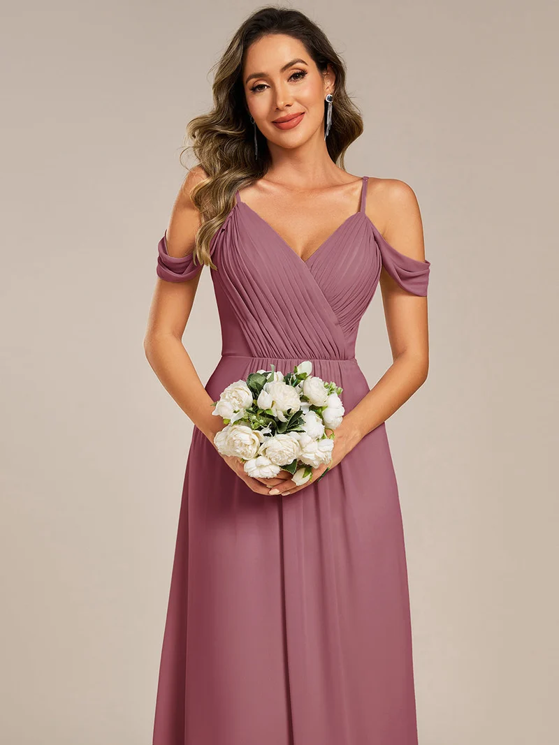 Robe de demoiselle d'honneur transparente dos nu