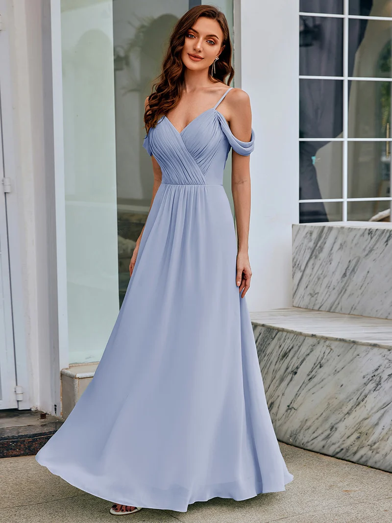 Robe de demoiselle d'honneur transparente dos nu