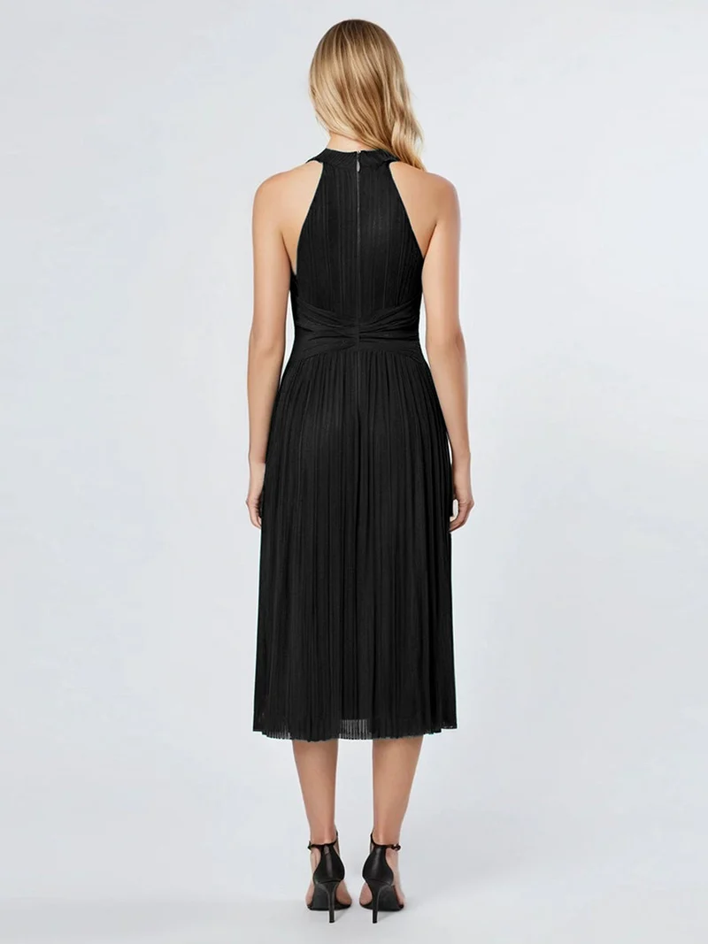 ever VAYLA|Robe de soirée sans manches en maille scintillante
