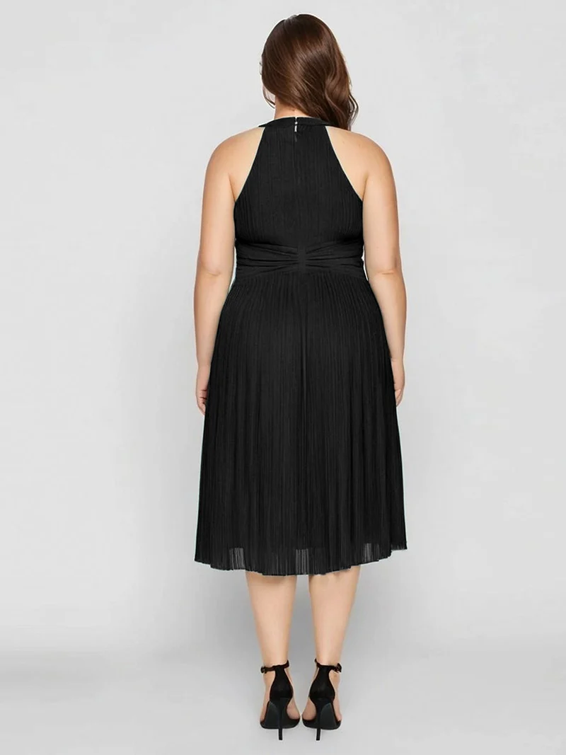 ever VAYLA|Robe de soirée sans manches en maille scintillante