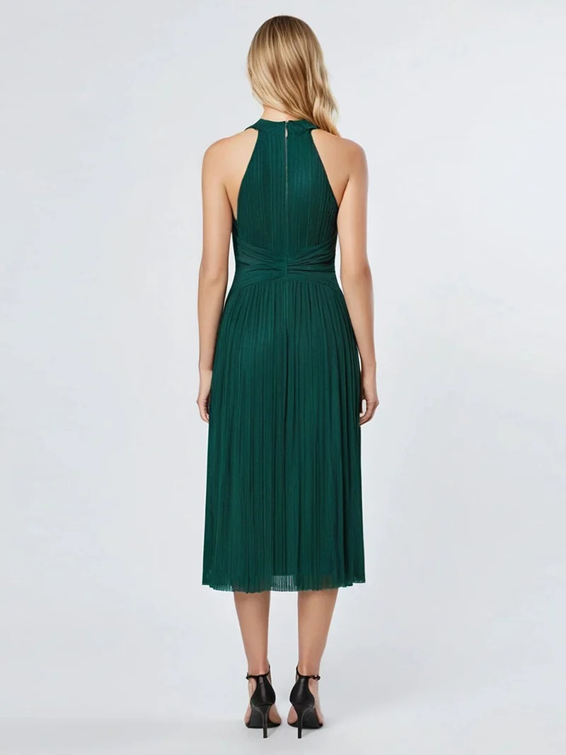 ever VAYLA|Robe de soirée sans manches en maille scintillante
