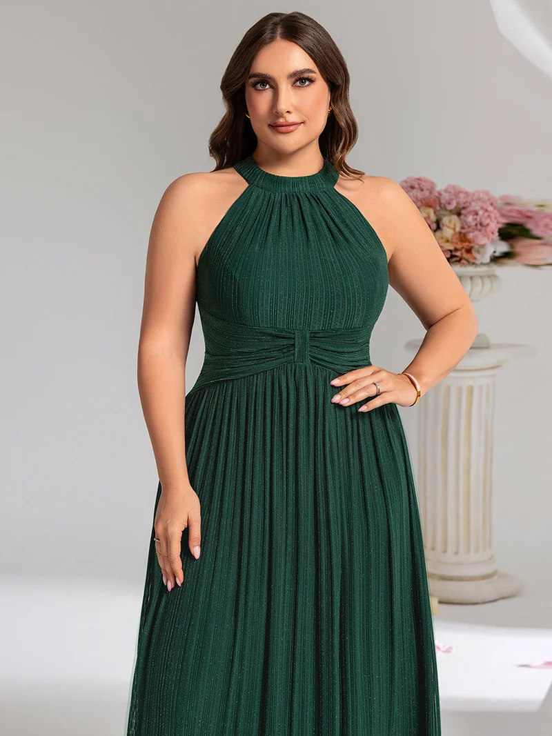 ever VAYLA|Robe de soirée sans manches en maille scintillante