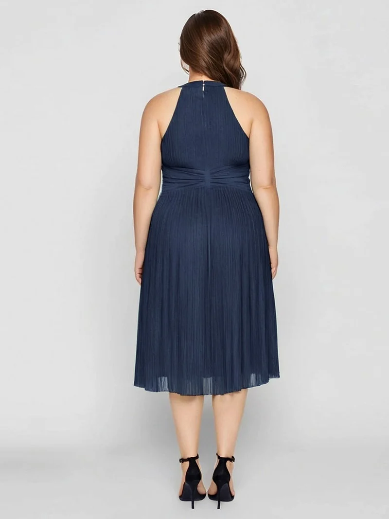 ever VAYLA|Robe de soirée sans manches en maille scintillante