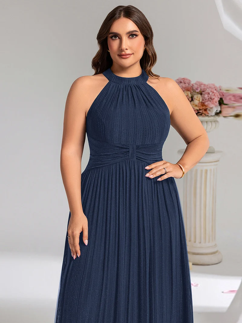 ever VAYLA|Robe de soirée sans manches en maille scintillante