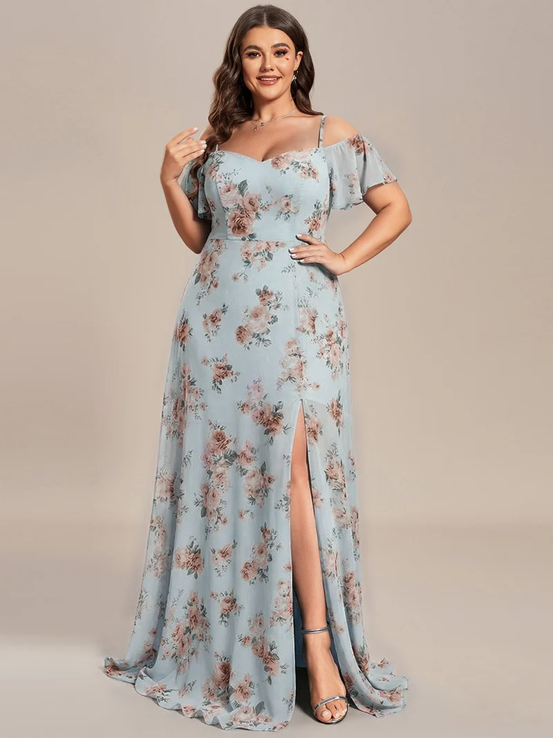 ever REYA|Robe demoiselle d'honneur sexy à épaules dénudées avec col en V