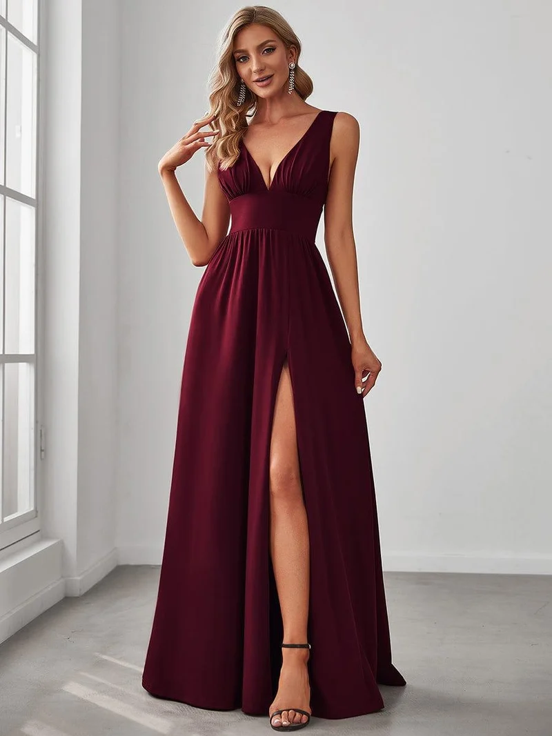 ever SORAYA|Robe de soirée taille empire à col V