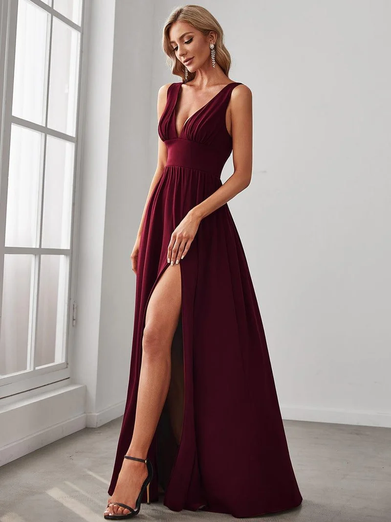 ever SORAYA|Robe de soirée taille empire à col V