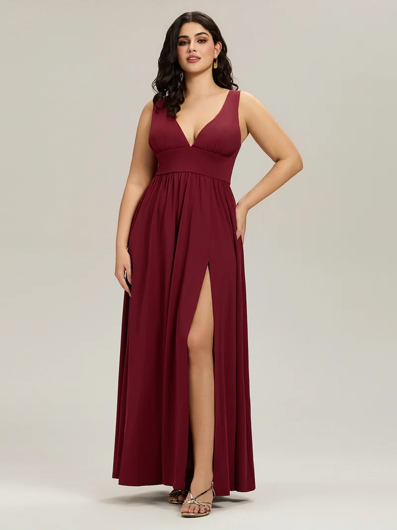 ever SORAYA|Robe de soirée taille empire à col V