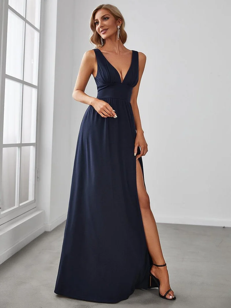 ever SORAYA|Robe de soirée taille empire à col V