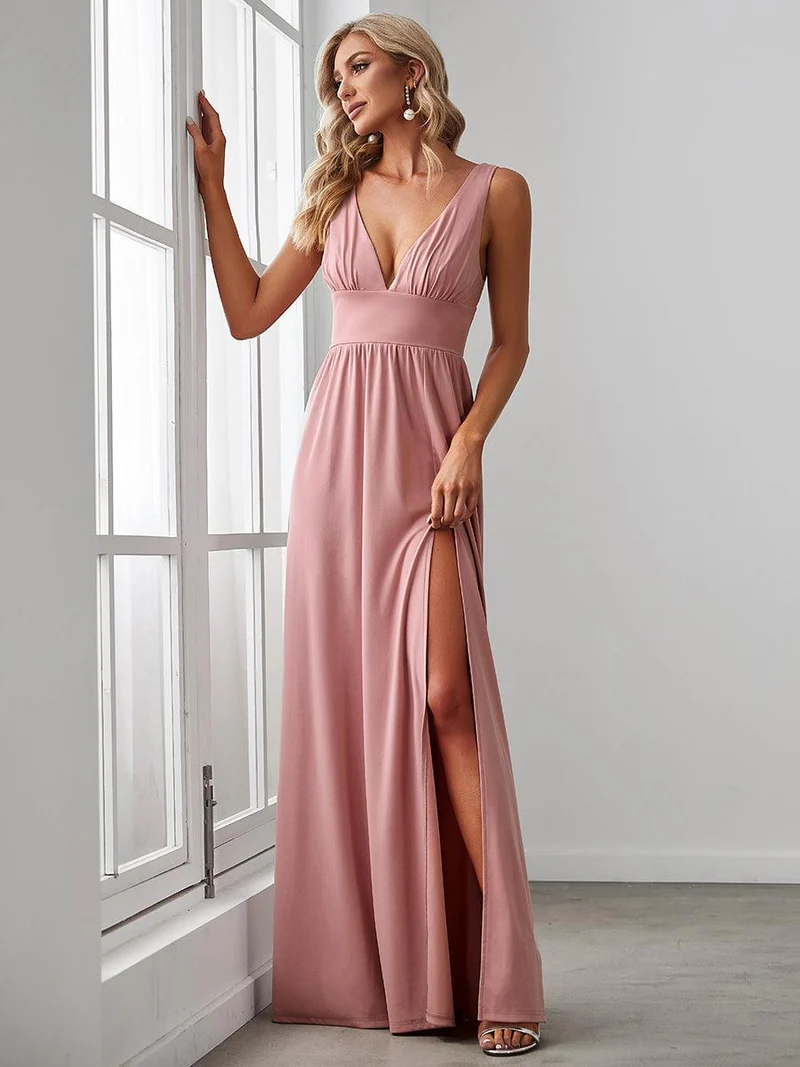 ever SORAYA|Robe de soirée taille empire à col V