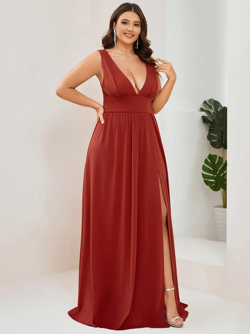 ever SORAYA|Robe de soirée taille empire à col V