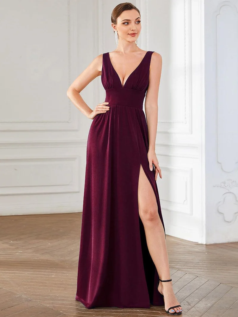 ever SORAYA|Robe de soirée taille empire à col V