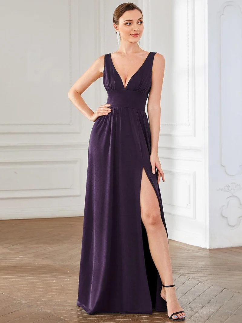 ever SORAYA|Robe de soirée taille empire à col V