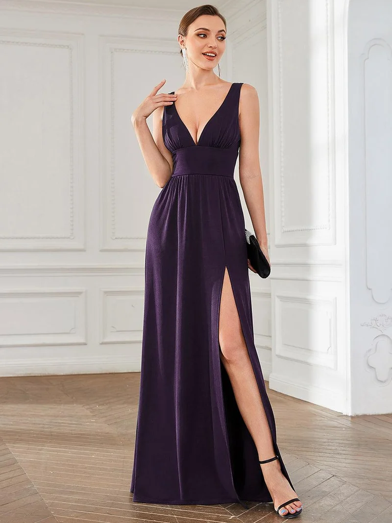 ever SORAYA|Robe de soirée taille empire à col V