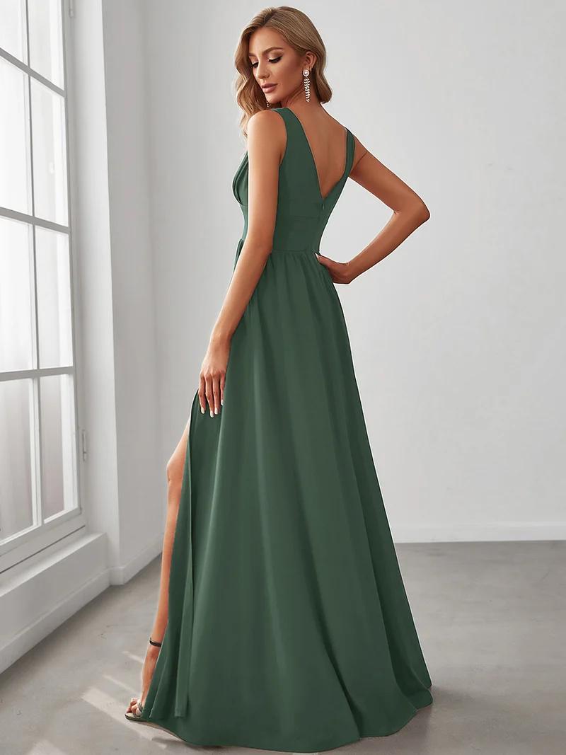 ever SORAYA|Robe de soirée longue au sol à taille empire et à encolure en V