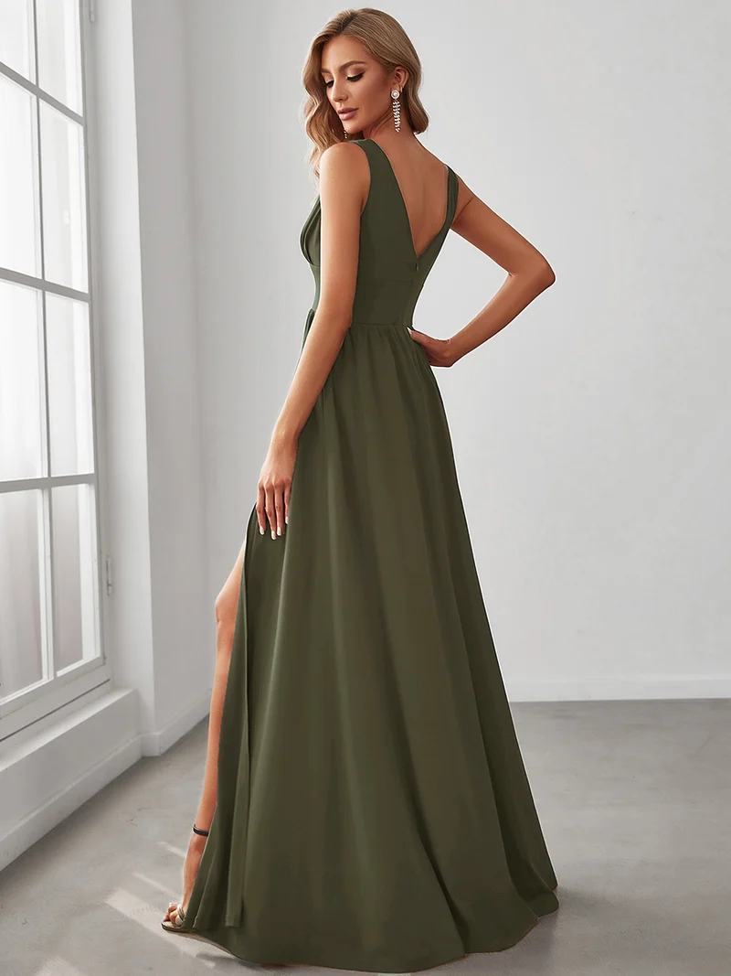 ever SORAYA|Robe de soirée longue au sol à taille empire et à encolure en V