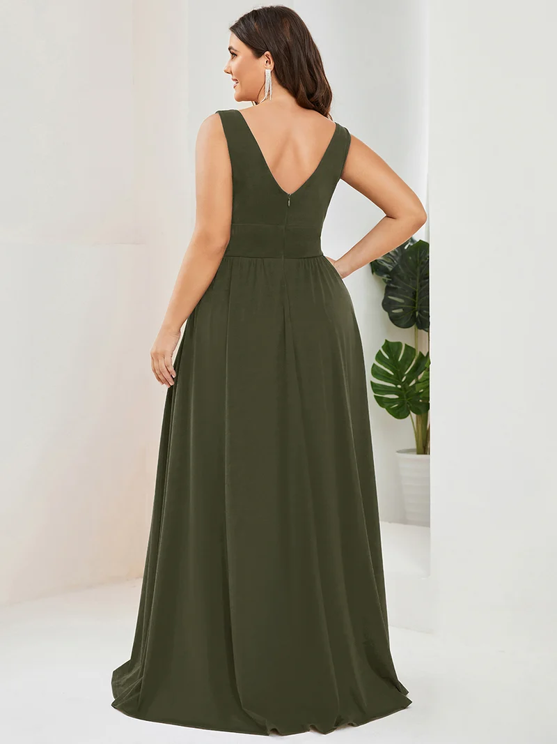 ever SORAYA|Robe de soirée longue au sol à taille empire et à encolure en V