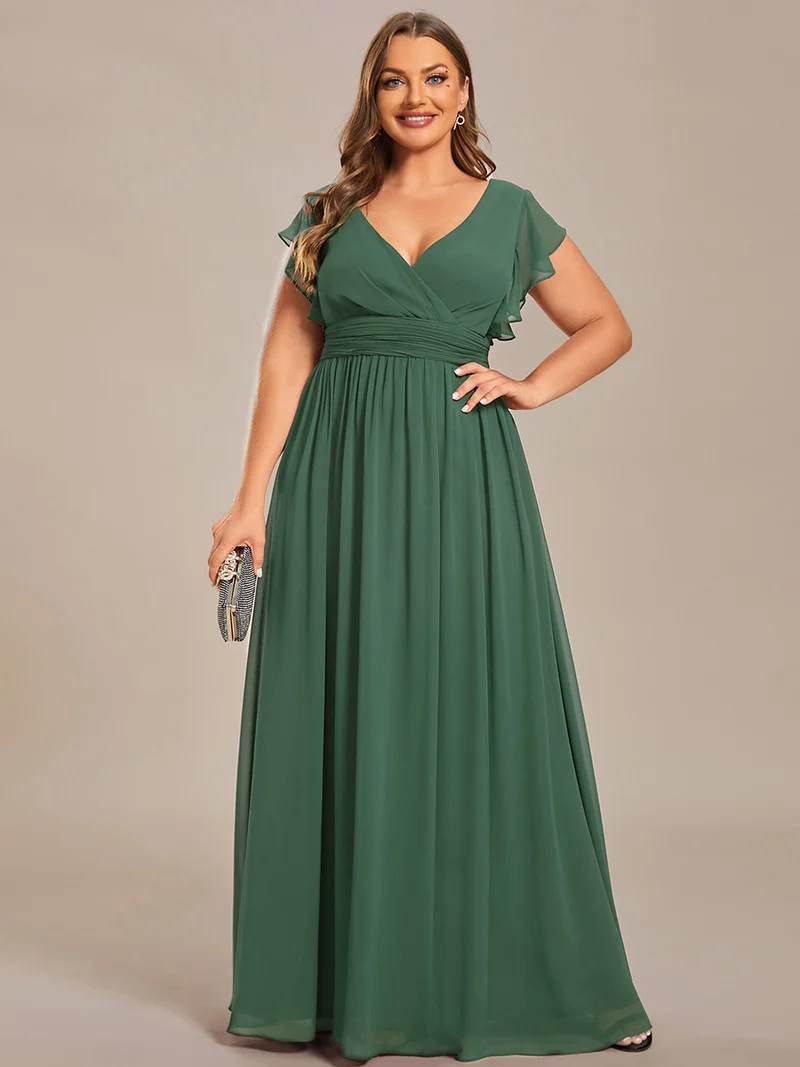 ever LILYANA|Robe de demoiselle d'honneur en mousseline avec dos découpé