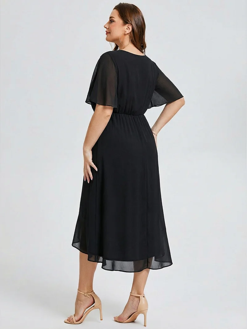 pretty FLORENCIA|Robe sirène en mousseline imprimée grande taille